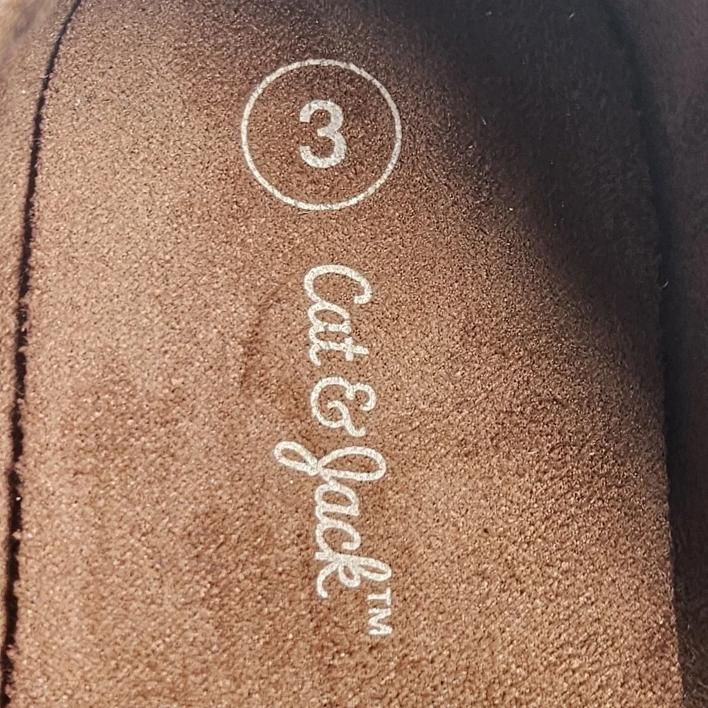 NEW Cat & Jack Toddler Boys Abbott Flats Slip On Loafers Brown Sz 3